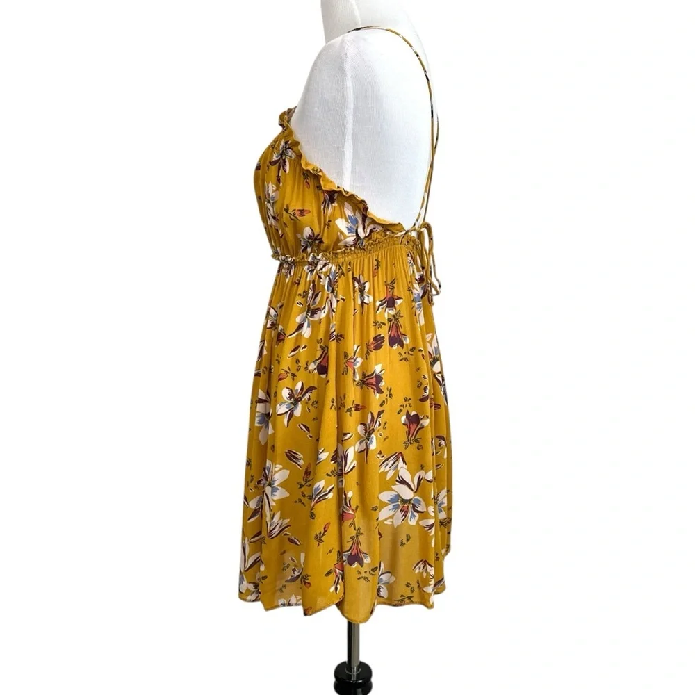 Intimately Free People Womens Jolene Floral Tank Dress Sz Medium Yellow - Picture 8 of 11